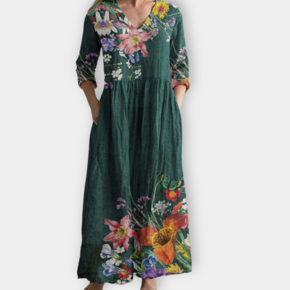 Jorunhild | Boho Maxikjole i luksuriøst, mykt stoff